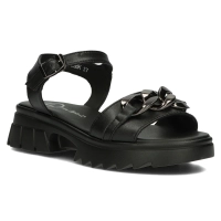 Leather sandals Filippo DS4614/24 BK black