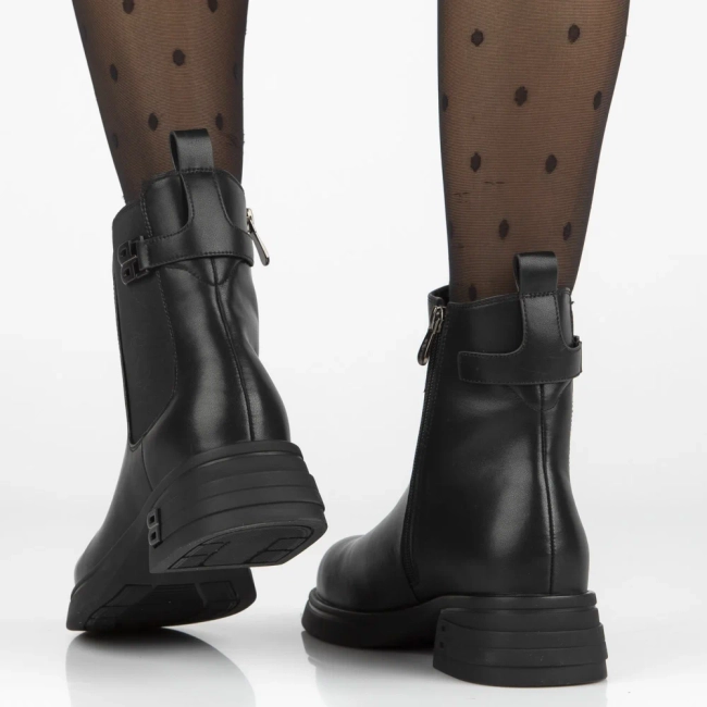 Leather ankle boots Filippo DBT7195/25 BK black