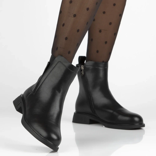 Leather ankle boots Filippo DBT7200/25 BK black