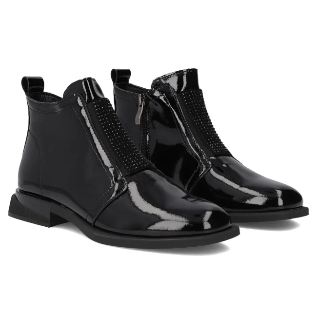 Leather ankle boots Filippo DBT7141/25 BK black