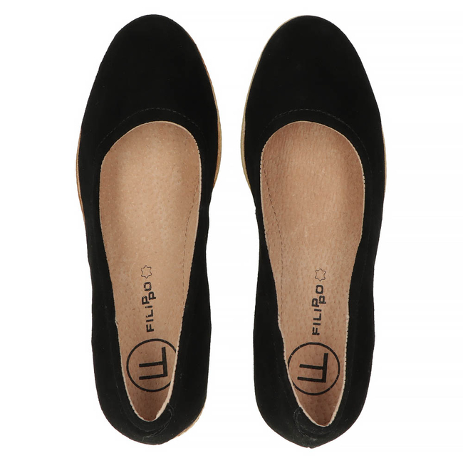 Leather shoes Filippo DP3521/22 BK SU black