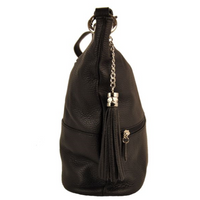 Torebka Toscanio Hobo Skórzana 1109 czarna