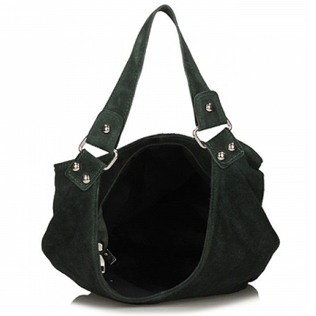Torebka Toscanio Hobo Zamszowa A284 zielona