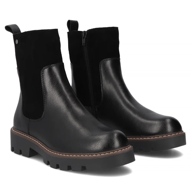 Skórzane botki Filippo DBT7260/25 BK czarne