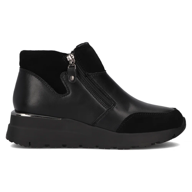Leather ankle boots DBT6348/24 BK black