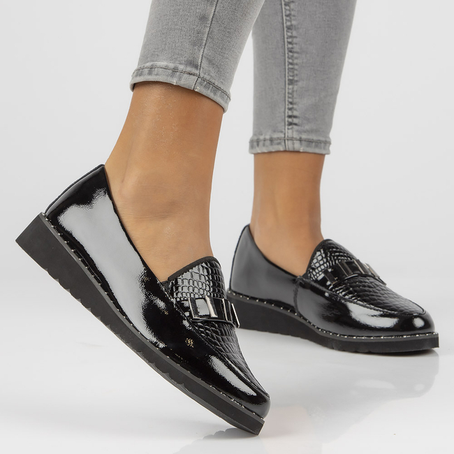 Leather loafers Filippo DP1515/21 BK L black