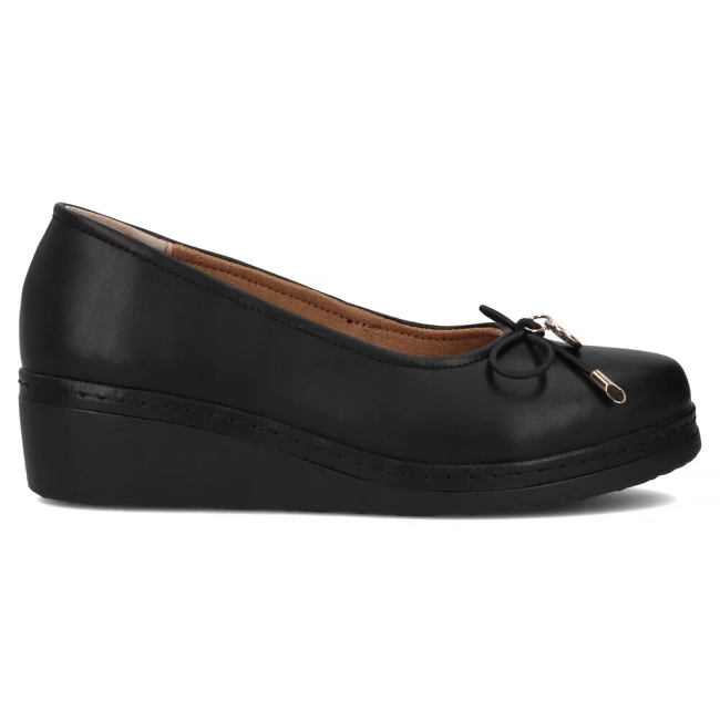 Skórzane baleriny Filippo DP6857/25 BK czarne