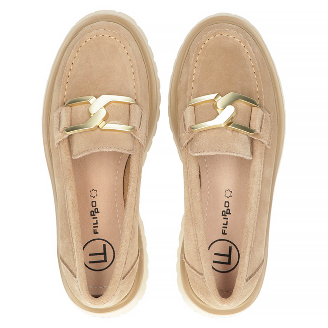 Leather shoes Filippo DP4916/23 BE beige