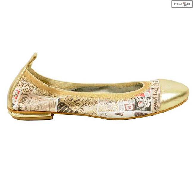 Ballerinas PRESTIGE 900 gold/newspaper 8020971