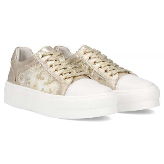 Leather sneakers Filippo DP7060/25 GO gold