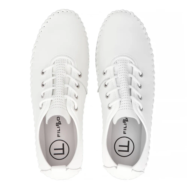 Leather shoes Filippo DP7030/25 WH white