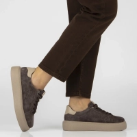 Skórzane sneakersy Filippo DP6119/26 BR BE brązowe
