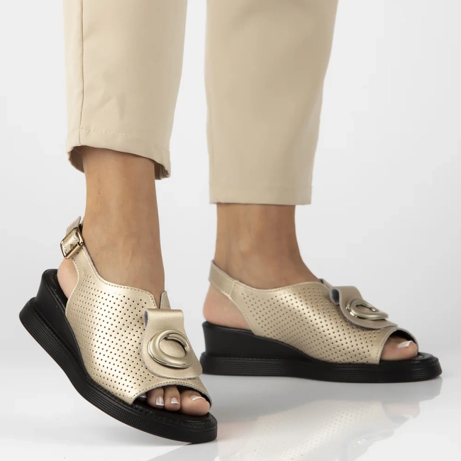 Leather sandals Filippo DS6873/25 GO gold