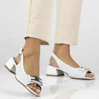 Leather sandals Filippo DS6986/25 WH white