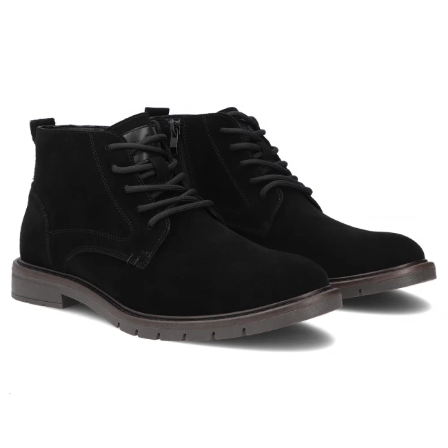 Skórzane botki Filippo MBT8318/26 BK czarne
