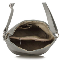 Handbag Toscanio Leather Messenger Bag 16176 light grey