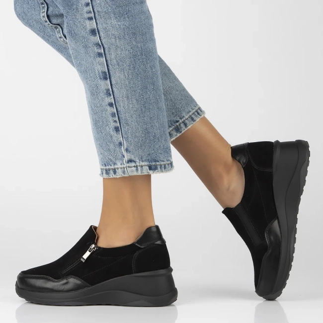 Leather shoes Filippo DP6473/25 BK black