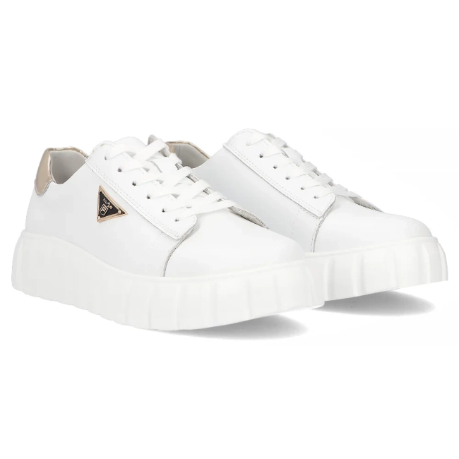 Leather sneakers Filippo DP4138/25 WH white