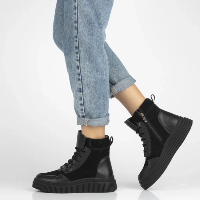 Leather ankle boots Filippo DBT7270/25 BK black