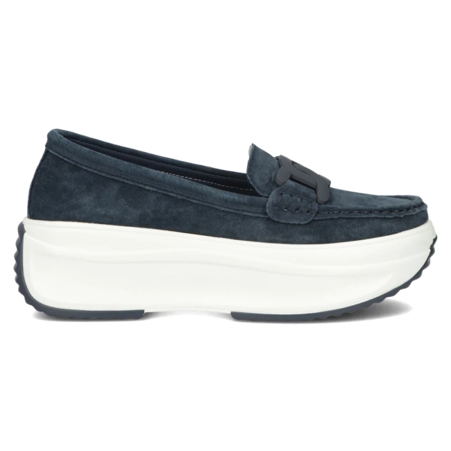 Leather shoes Filippo DP6132/24 NV navy blue