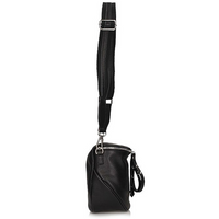 Handbag Toscanio Leather Messenger Bag B67 black