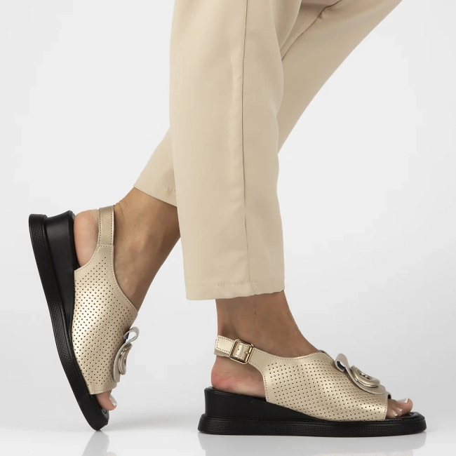 Leather sandals Filippo DS6873/25 GO gold