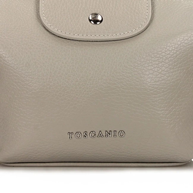 Leather handbag Toscanio G74 grey