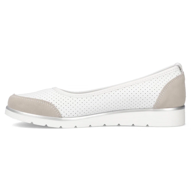 Leather shoes Filippo DP4524/25 WH GR white-grey