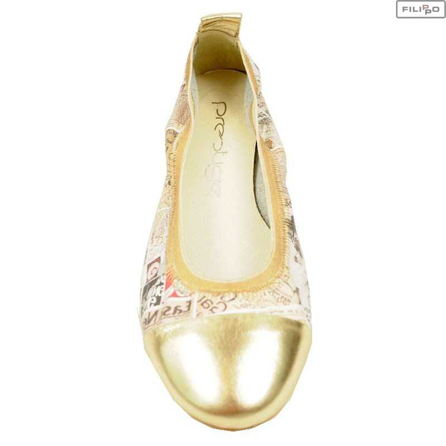 Ballerinas PRESTIGE 900 gold/newspaper 8020971