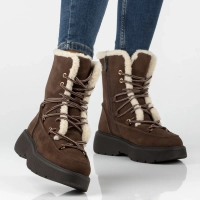 Leather platform ankle boots Filippo DBT8314/26 D BR brown