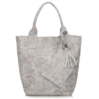 Leather handbag Toscanio 1101 white