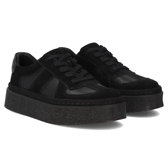 Leather sneakers Filippo DP7174/25 BK black