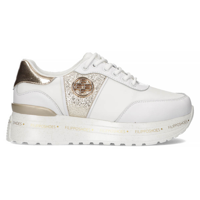 Leather Sneakers Filippo DP3688/22 WH GO white