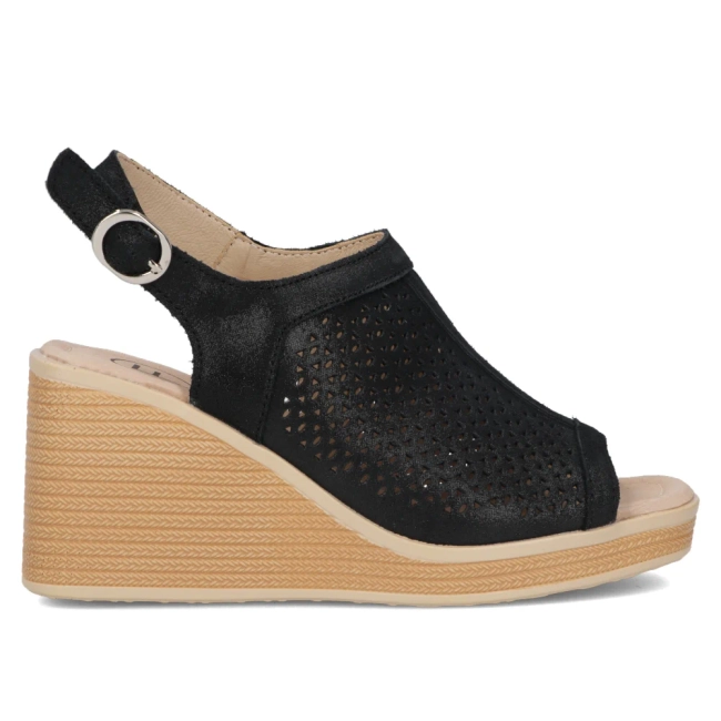 Leather sandals Filippo DS6053/24 BK black