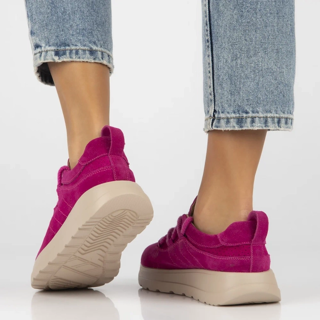 Leather sneakers Filippo DP6706/25 FH pink