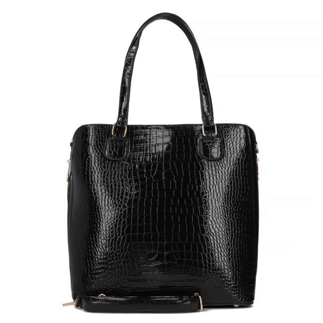 Black shopper bag carry-all