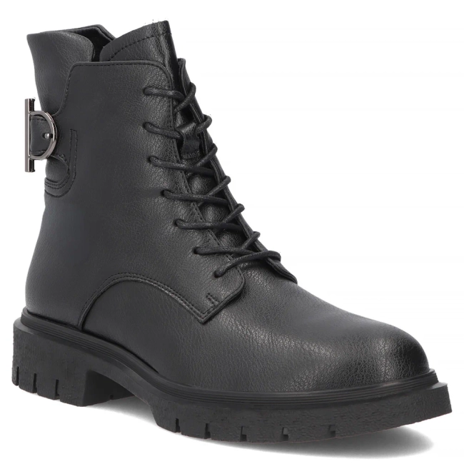 Skórzane botki Filippo DBT8018/26 BK czarne