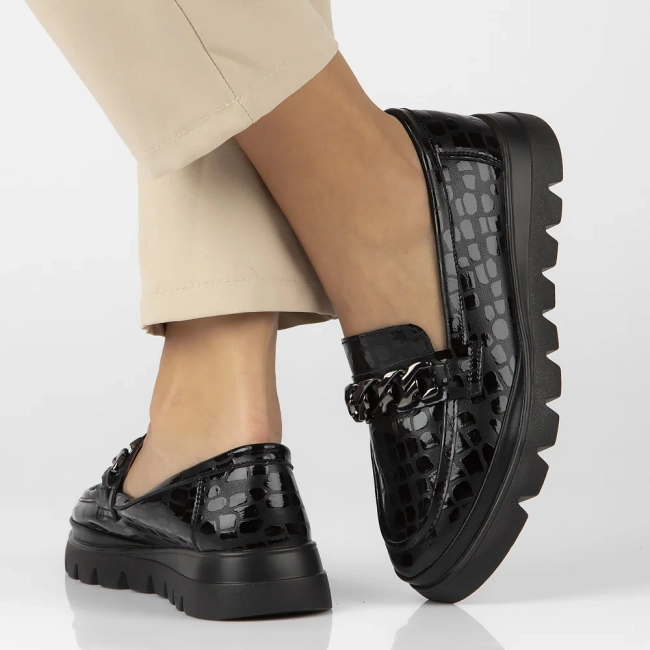 Leather shoes Filippo DP6467/24 BK black