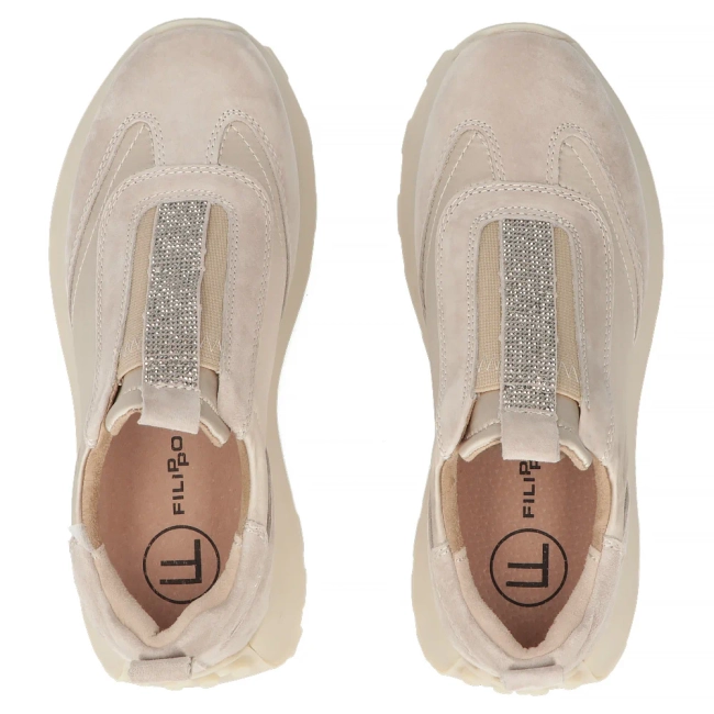 Leather sneakers Filippo DP7558/26 BE beige