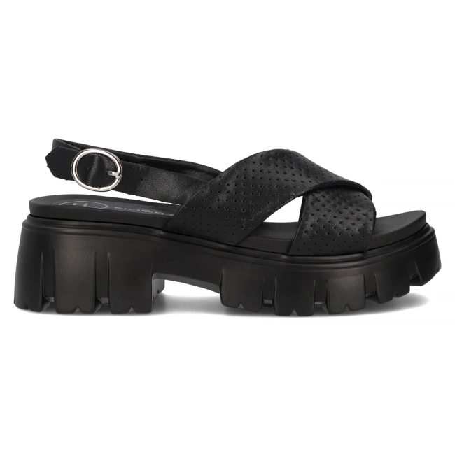 Leather sandals Filippo DS6059/24 BK black