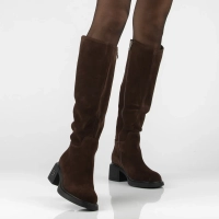 Leather heeled boots Filippo DKZ8215/26 TP dark brown