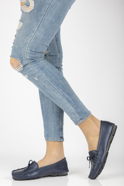 Leather loafers Filippo DP004/21 NV navy blue