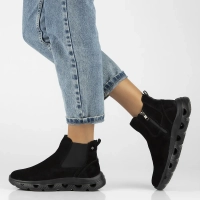 Leather ankle boots DBT6346/24 BK black