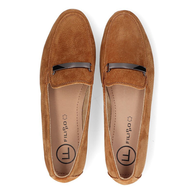 Skórzane lordsy Filippo DP1209/21 CA Camel