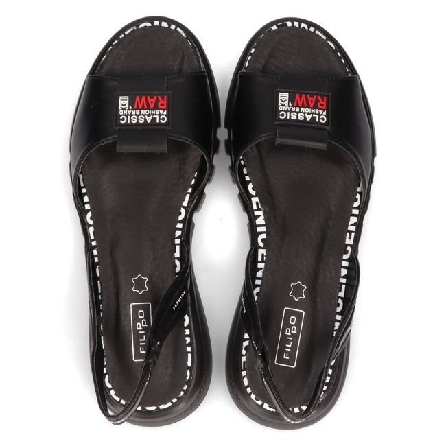 Wedge sandals Filippo DS2352/21 BK black