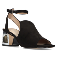 Sandały na obcasie Filippo DS2107/21 Bk czarne