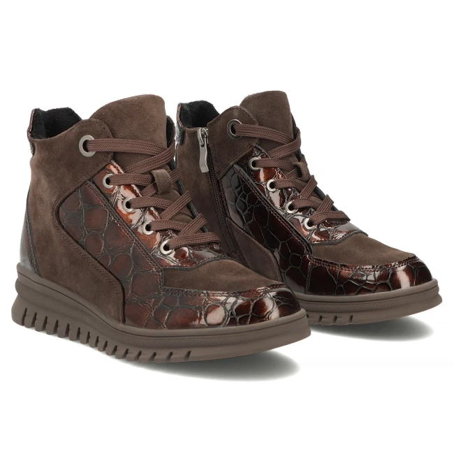 Skórzane botki Filippo DBT8076/26 D BR brązowe