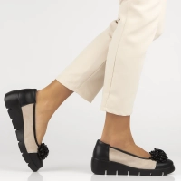 Leather shoes Filippo DP6783/25 BK BE black-beige