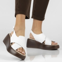 Leather sandals Filippo DS7584/26 WH white