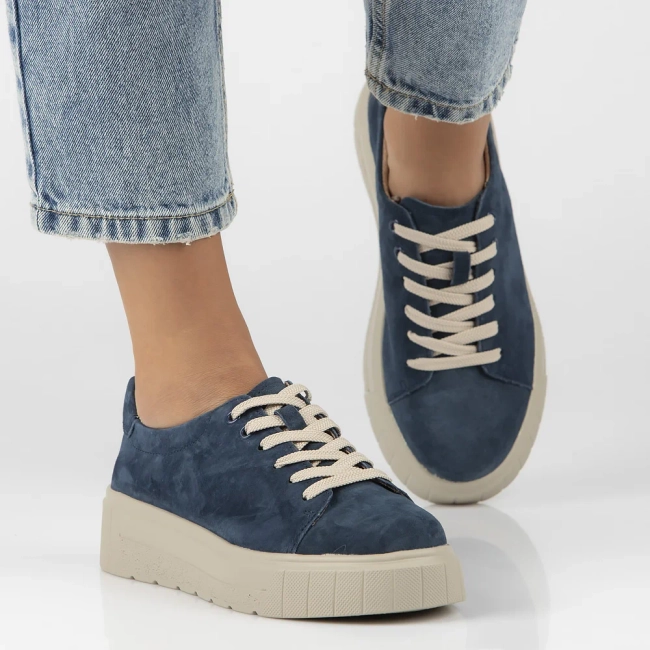 Leather shoes Filippo DP6454/24 BL blue